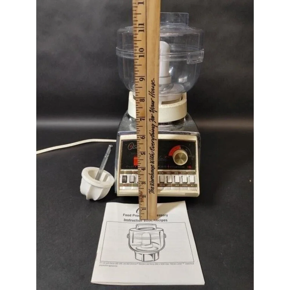 Osterizer Galaxie Pulse-Matic Dual Range 16 Food Processor Chrome RARE VTG WORKS